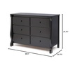 image:imageDelta Children Universal 6 Drawer Dresser Greenguard Gold Certified Black  Greenguard Gold Certified 6 Drawer Dresser for the Nursery amp Bedrooms Wood Kids amp Nursery StorageBlack