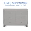 image:imageDelta Children Universal 6 Drawer Dresser Greenguard Gold Certified Black  Greenguard Gold Certified 6 Drawer Dresser for the Nursery amp Bedrooms Wood Kids amp Nursery StorageGrey