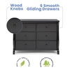 image:imageDelta Children Universal 6 Drawer Dresser Greenguard Gold Certified Black  Greenguard Gold Certified 6 Drawer Dresser for the Nursery amp Bedrooms Wood Kids amp Nursery StorageBlack