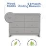 image:imageDelta Children Universal 6 Drawer Dresser Greenguard Gold Certified Black  Greenguard Gold Certified 6 Drawer Dresser for the Nursery amp Bedrooms Wood Kids amp Nursery StorageGrey
