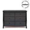 image:imageDelta Children Universal 6 Drawer Dresser Greenguard Gold Certified Black  Greenguard Gold Certified 6 Drawer Dresser for the Nursery amp Bedrooms Wood Kids amp Nursery StorageBlack
