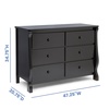 image:imageDelta Children Universal 6 Drawer Dresser Greenguard Gold Certified Black  Greenguard Gold Certified 6 Drawer Dresser for the Nursery amp Bedrooms Wood Kids amp Nursery StorageBlack