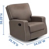 image:imageDelta Home Chambers Bay Recliner Glider Swivel Chair Adult Graphite wDove Grey Welt