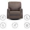 image:imageDelta Home Chambers Bay Recliner Glider Swivel Chair Adult Graphite wDove Grey Welt