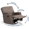 image:imageDelta Home Chambers Bay Recliner Glider Swivel Chair Adult Graphite wDove Grey Welt