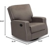 image:imageDelta Home Chambers Bay Recliner Glider Swivel Chair Adult Graphite wDove Grey Welt