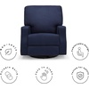 image:imageDelta Home Chambers Bay Recliner Glider Swivel Chair Adult Navy
