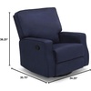 image:imageDelta Home Chambers Bay Recliner Glider Swivel Chair Adult Navy