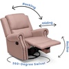 image:imageDelta Home Denham Recliner Glider Swivel Chair Adult Wood BlushBlush