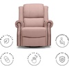 image:imageDelta Home Denham Recliner Glider Swivel Chair Adult Wood BlushBlush