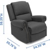 image:imageDelta Home Denham Recliner Glider Swivel Chair Adult Wood BlushCharcoal