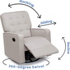 image:imageDelta Home Grant Glider Swivel Chair Featuring LiveSmart CulpStainResistant Repels Moisture Kid amp PetFriendly Fabric Adult Linen
