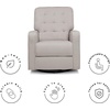 image:imageDelta Home Grant Glider Swivel Chair Featuring LiveSmart CulpStainResistant Repels Moisture Kid amp PetFriendly Fabric Adult Linen