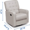 image:imageDelta Home Grant Glider Swivel Chair Featuring LiveSmart CulpStainResistant Repels Moisture Kid amp PetFriendly Fabric Adult Linen