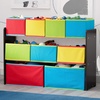 image:imageDelta MultiColor Deluxe Toy Organizer with Storage BinsDark ChocolatePrimary Colored Bins