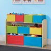 image:imageDelta MultiColor Deluxe Toy Organizer with Storage BinsNaturalPrimary Colored Bins