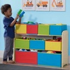 image:imageDelta MultiColor Deluxe Toy Organizer with Storage BinsNaturalPrimary Colored Bins