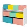 image:imageDelta MultiColor Deluxe Toy Organizer with Storage BinsWhite with BlueOrangePastel Bins