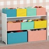 image:imageDelta MultiColor Deluxe Toy Organizer with Storage BinsWhite with BlueOrangePastel Bins