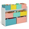 image:imageDelta MultiColor Deluxe Toy Organizer with Storage BinsWhite with BlueOrangePastel Bins