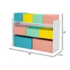 image:imageDelta MultiColor Deluxe Toy Organizer with Storage BinsWhite with BlueOrangePastel Bins