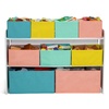 image:imageDelta MultiColor Deluxe Toy Organizer with Storage BinsWhite with BlueOrangePastel Bins