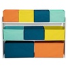 image:imageDelta MultiColor Deluxe Toy Organizer with Storage BinsWhite with NavyGreenPastel Bins