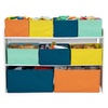 image:imageDelta MultiColor Deluxe Toy Organizer with Storage BinsWhite with NavyGreenPastel Bins