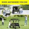 image:imageJeep Deluxe Wrangler Stroller Wagon with Cooler Bag and Parent Organizer by Delta Children BlackGreenWagon