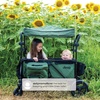 image:imageJeep Deluxe Wrangler Stroller Wagon with Cooler Bag and Parent Organizer by Delta Children BlackGreenWagon