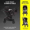 image:imageJeep Gemini Stroller by Delta Children  Full of Features Easy OneHand Fold Recline Lightweight Oversized Canopy 2 Cup Holders Shock Absorbing Frame Grey Tweed
