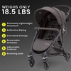 image:imageJeep Gemini Stroller by Delta Children  Full of Features Easy OneHand Fold Recline Lightweight Oversized Canopy 2 Cup Holders Shock Absorbing Frame Grey Tweed