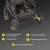 image:imageJeep Gemini Stroller by Delta Children  Full of Features Easy OneHand Fold Recline Lightweight Oversized Canopy 2 Cup Holders Shock Absorbing Frame Grey Tweed