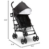 image:imageJeep PowerGlyde Plus Stroller by Delta Children Lightweight Travel Stroller with Smoothest Ride Aluminum Frame 4Position Recline Extra Large Storage Basket GreyBlack