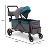 image:imageJeep Sport AllTerrain Stroller Wagon by Delta Children  Includes Canopy Parent Organizer Adjustable Handlebar Snack Tray amp Cup Holders GreyBlue Moon