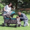 image:imageJeep Sport AllTerrain Stroller Wagon by Delta Children  Includes Canopy Parent Organizer Adjustable Handlebar Snack Tray amp Cup Holders GreyBlue Moon