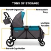 image:imageJeep Sport AllTerrain Stroller Wagon by Delta Children  Includes Canopy Parent Organizer Adjustable Handlebar Snack Tray amp Cup Holders GreyBlue Moon