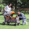 image:imageJeep Sport AllTerrain Stroller Wagon by Delta Children  Includes Canopy Parent Organizer Adjustable Handlebar Snack Tray amp Cup Holders GreyBonfire