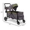 image:imageJeep Sport AllTerrain Stroller Wagon by Delta Children  Includes Canopy Parent Organizer Adjustable Handlebar Snack Tray amp Cup Holders GreyOlive GreenAllTerrain