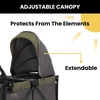 image:imageJeep Sport AllTerrain Stroller Wagon by Delta Children  Includes Canopy Parent Organizer Adjustable Handlebar Snack Tray amp Cup Holders GreyOlive GreenAllTerrain