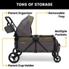image:imageJeep Sport AllTerrain Stroller Wagon by Delta Children  Includes Canopy Parent Organizer Adjustable Handlebar Snack Tray amp Cup Holders GreyOlive GreenAllTerrain