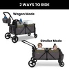 image:imageJeep Sport AllTerrain Stroller Wagon by Delta Children  Includes Canopy Parent Organizer Adjustable Handlebar Snack Tray amp Cup Holders GreyOlive GreenAllTerrain