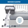 image:imageSimmons Kids By The Bed City Sleeper Bassinet  Adjustable Height Portable Crib with Wheels amp Airflow Mesh Grey Tweed