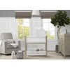 image:imageSimmons Kids Farmhouse 2in1 Wood Bedside Bassinet Sleeper and Changer  Portable Crib and Changing Table with HighEnd Wood Frame Royal Charms