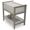 image:imageSimmons Kids Farmhouse 2in1 Wood Bedside Bassinet Sleeper and Changer  Portable Crib and Changing Table with HighEnd Wood Frame Royal Charms