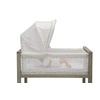 image:imageSimmons Kids Farmhouse 2in1 Wood Bedside Bassinet Sleeper and Changer  Portable Crib and Changing Table with HighEnd Wood Frame Royal Charms
