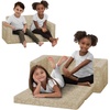 image:imageDelta Children  Serta Perfect Sleeper Kids 2Seater Sofa Convertible 2in1 Flip Open Toddler Couch Sleeper Foam Chair for Playroom amp Bedroom Bed Lounger Comfy Play Sleeping Lounge Chair GreyCream