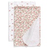image:imageDelta Children 100 Cotton Flannel Baby Receiving Blankets for Girls and Boys  30x30 Inches Pack of 4 Pink FloralPink Floral
