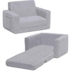 image:imageDelta Children Cozee FlipOut Sherpa 2in1 Convertible Chair to Lounger for Kids PinkGrey