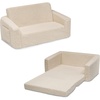 image:imageDelta Children Cozee FlipOut Sherpa 2in1 Convertible Sofa to Lounger for Kids Cream